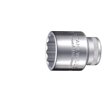 Metal spanner socket with engraving 'Stahlwille Germany Chrome Alloy'. Tool for mechanical work.