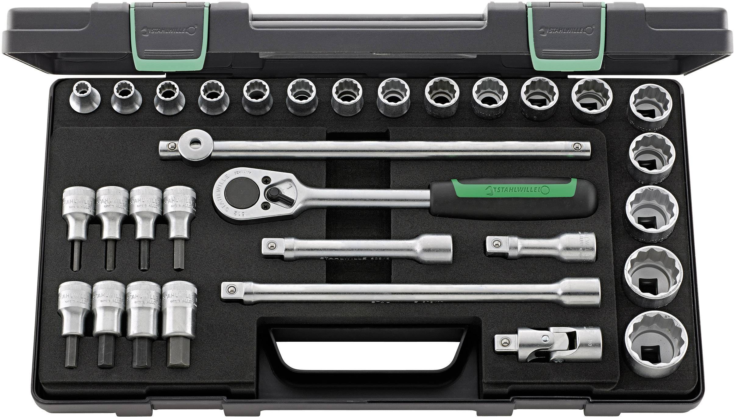 Stahlwille 50/54/25/6 KN Bit set Metric 1/2 (12.5 mm) 31-piece 96031439