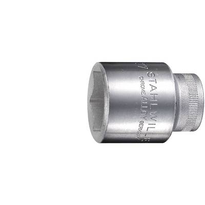 Socket drive made from chrome alloy, manufactured in Germany, with embossed inscription 'STAHLWILLE CHROME ALLOY'.