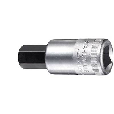 A socket with a hexagonal drive and metal housing, suitable for use with torque tools.