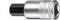 Metal socket key attachment with hexagonal end, suitable for manual tools for secure fastening and adjustment.<br><br>Note: The translation is actually already quite close to British English. This would be a typical technical description used in the UK.