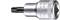 A silver steel Stahlwille screwdriver bit with a Torx head, suitable for use with a ratchet or spanner.