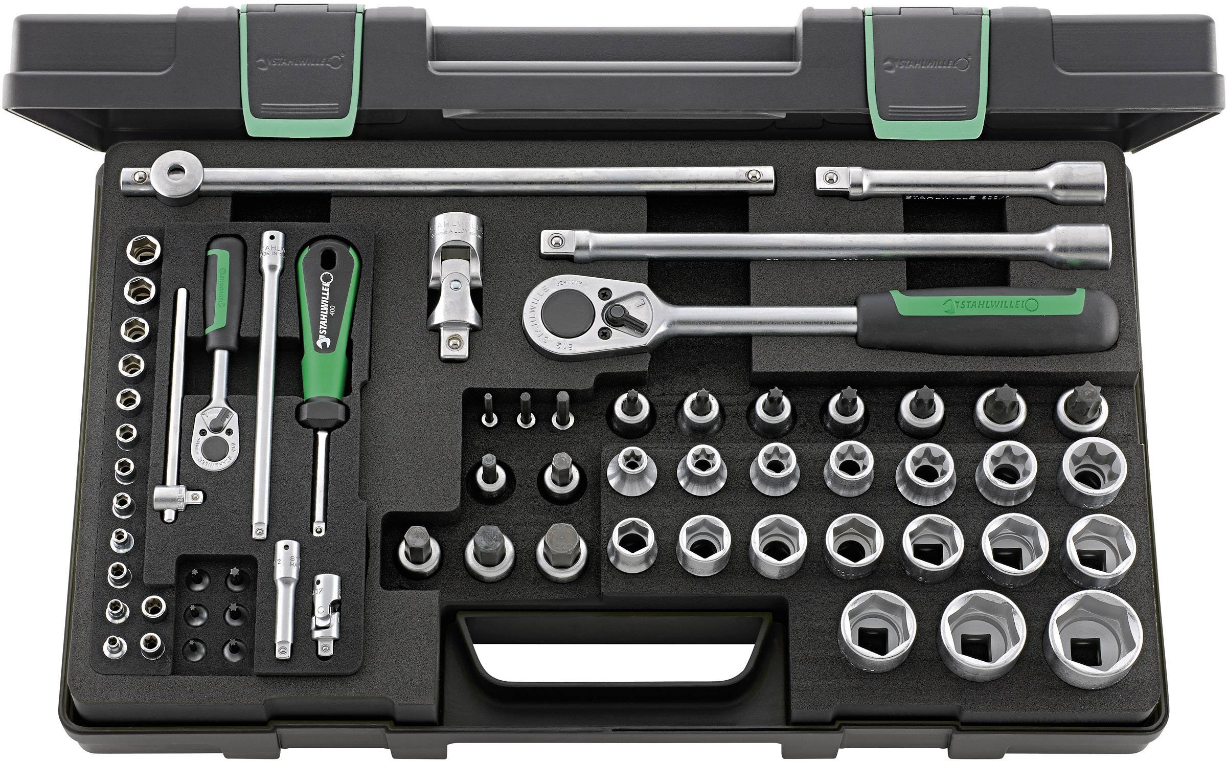 Stahlwille 86TX KN Bit set 1/4 (6.3 mm), 1/2 (12.5 mm) 63-piece 96013702