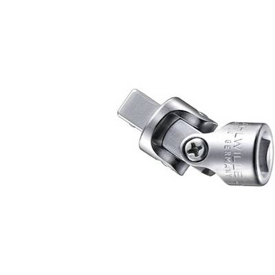 Universal metal joint connection with a screw, viewed from the side, showing a flexible connection option for tools.