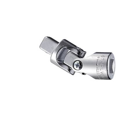 A chrome-plated universal joint with a screw lock, enabling flexible working in hard-to-reach areas. Brand: Stahlwille.