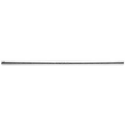 A single silver ballpoint pen lies horizontally on a white background.