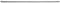 A single silver ballpoint pen lies horizontally on a white background.