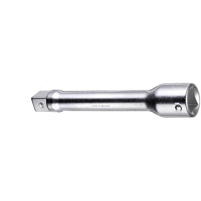 A chrome-plated extension bar with a square end, marked 'Made in Germany', used for extending tools.