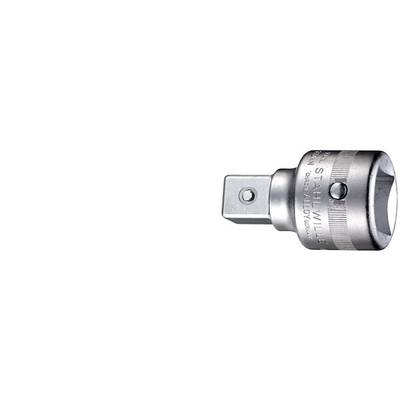Metal adapter with hexagonal plug head and cylindrical handle, marked with 'STAHLWILLE ALLOY GERMANY', for tool attachment.