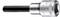 Metal socket wrench with a cylindrical handle and hexagonal head, likely for workshop or mechanic work.