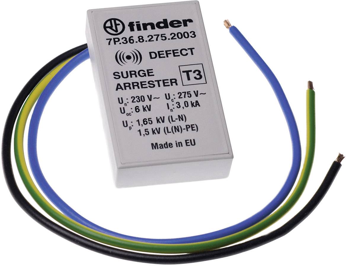 Finder 7P.36.8.275.2003 7P.36.8.275.2003 Surge protection (built-in) Surge protection for: Junction box 3 kA 1 pc(s)