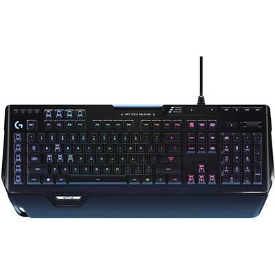 Logitech Gaming G910 Orion Spectrum USB gaming keyboard Backlit, Gel wrist support mat German, QWERTZ, Windows® Black