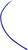 A single, blue, curved cable against a white background.