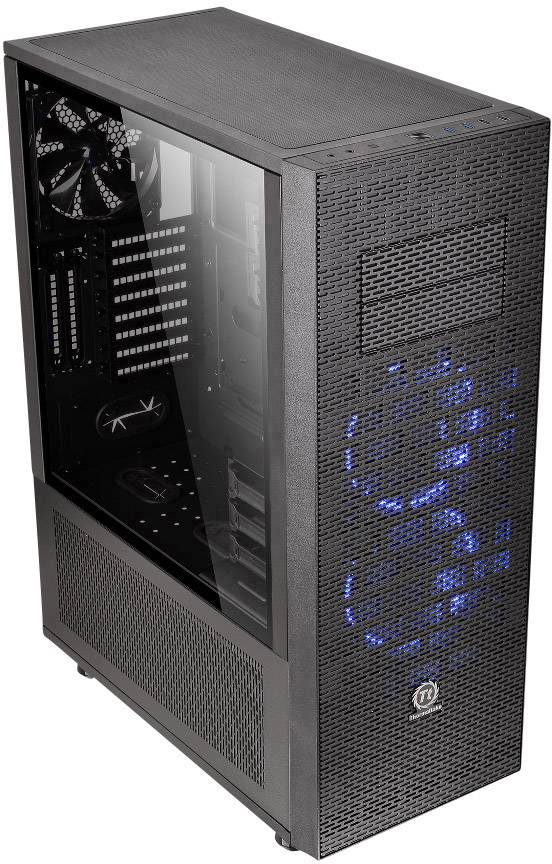 Thermaltake Core X71 TG Full tower PC casing Black 2 built-in LED fans, Built-in fan, Window, Tool-free HDD bracket