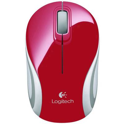 Logitech M187  Mouse Radio   Optical Red 3 Buttons 1000 dpi 