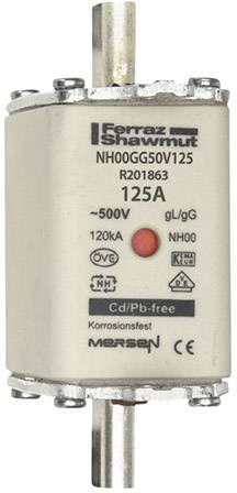 Mersen 1B765.000000 NH fuse Fuse size = 00 125 A 500 V 1 pc(s)
