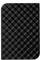 Black external hard drive with a geometric pattern. 'Verbatim' printed in the bottom corner.