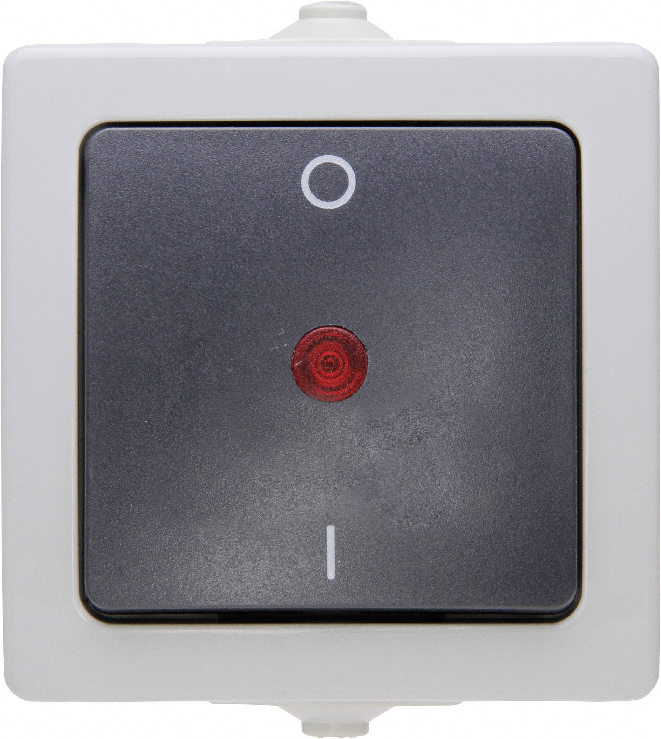 Kopp 565296007 Wet room switch product range Circuit breaker Nautic Grey 1 pc(s)