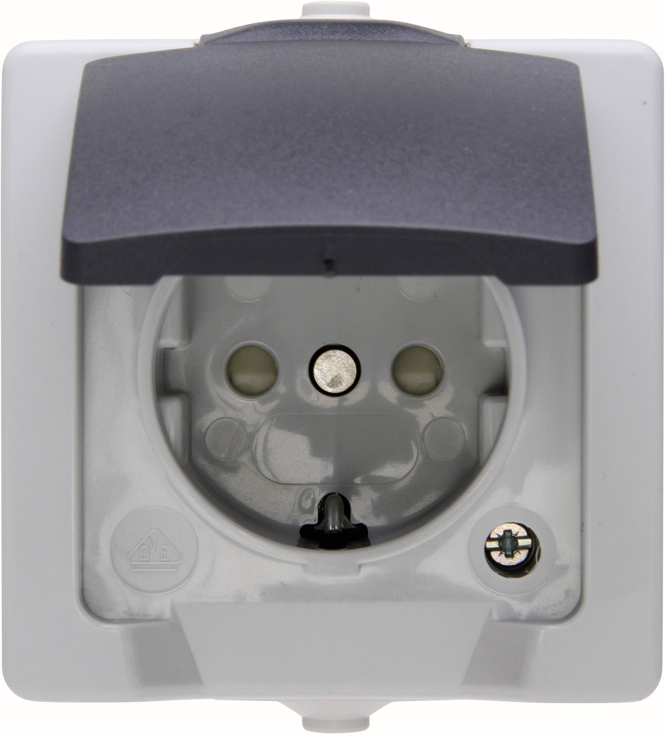 Kopp 107856005 Wet room switch product range PG socket (+ lid) Nautic Grey 1 pc(s)