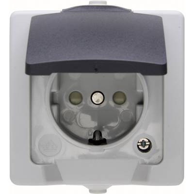Image of Kopp 107856005 Wet room switch product range PG socket (+ lid) Nautic Grey