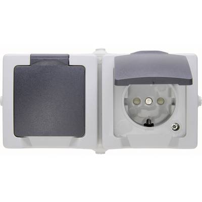Image of Kopp 137056002 Wet room switch product range PG socket (+ lid) Nautic Grey