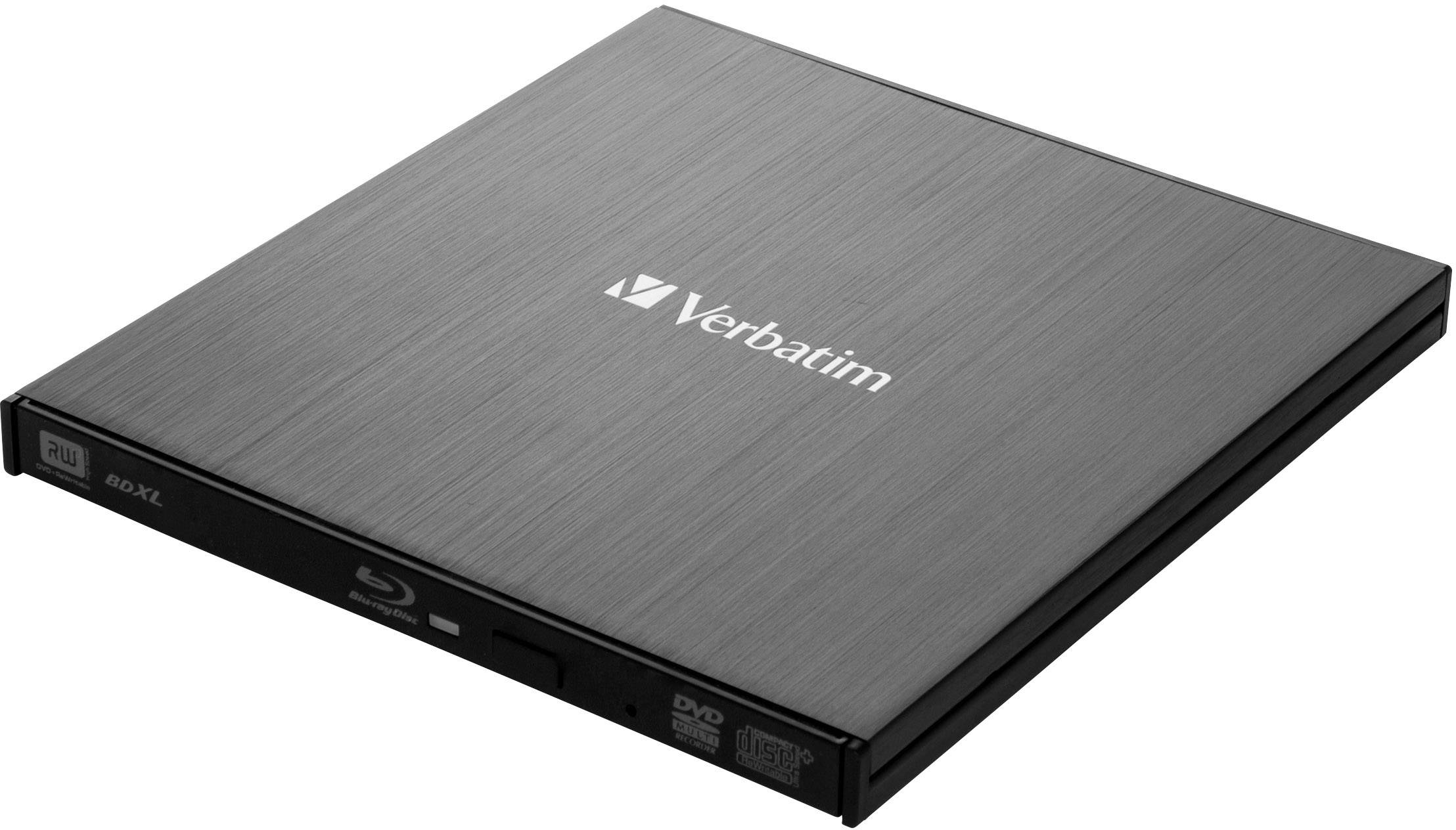 Verbatim Slimline External Blu-ray writer Retail USB 3.0 Black