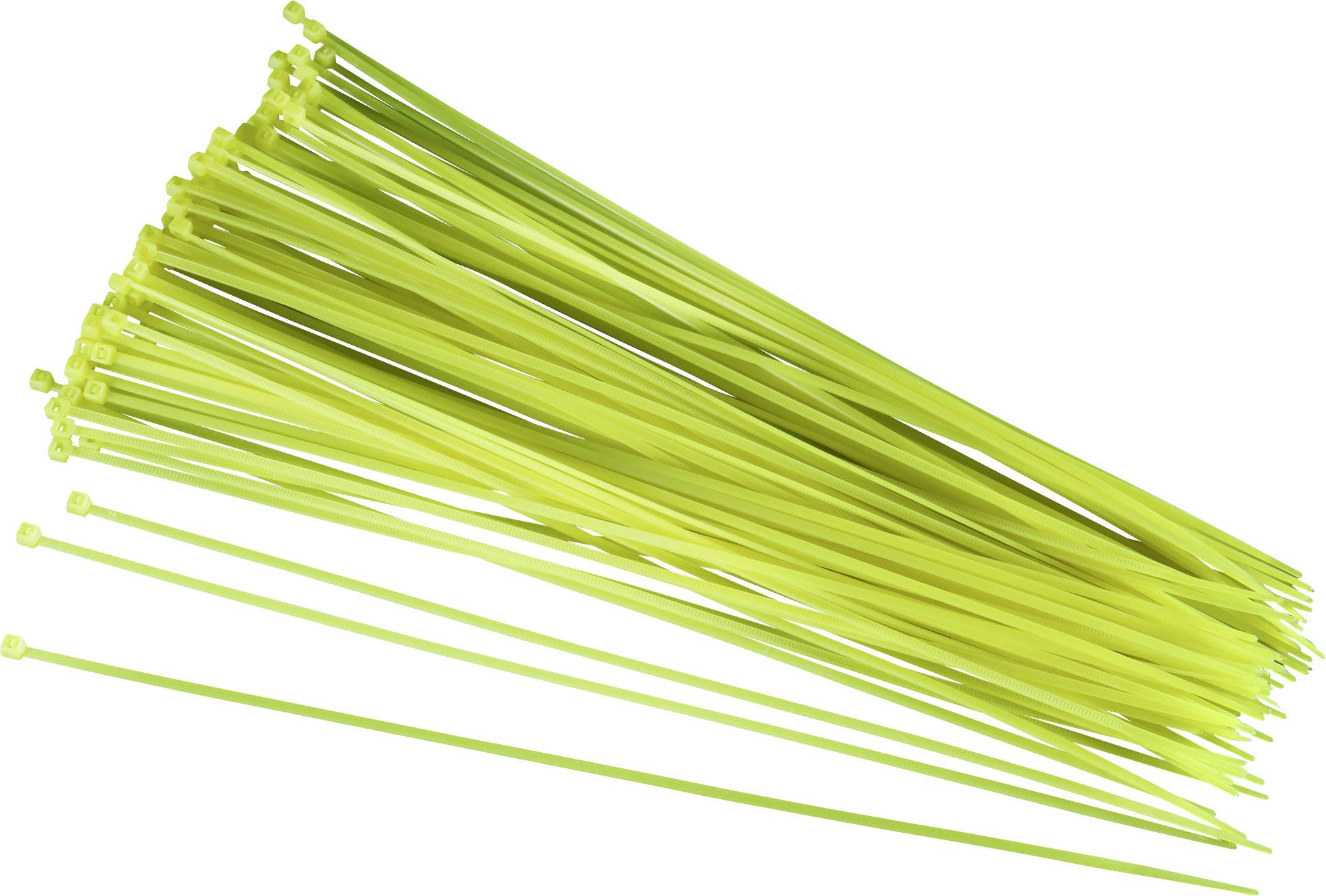 TRU COMPONENTS 93038c415 Cable tie 250 mm 2.80 mm Yellow Luminescent 100 pc(s)