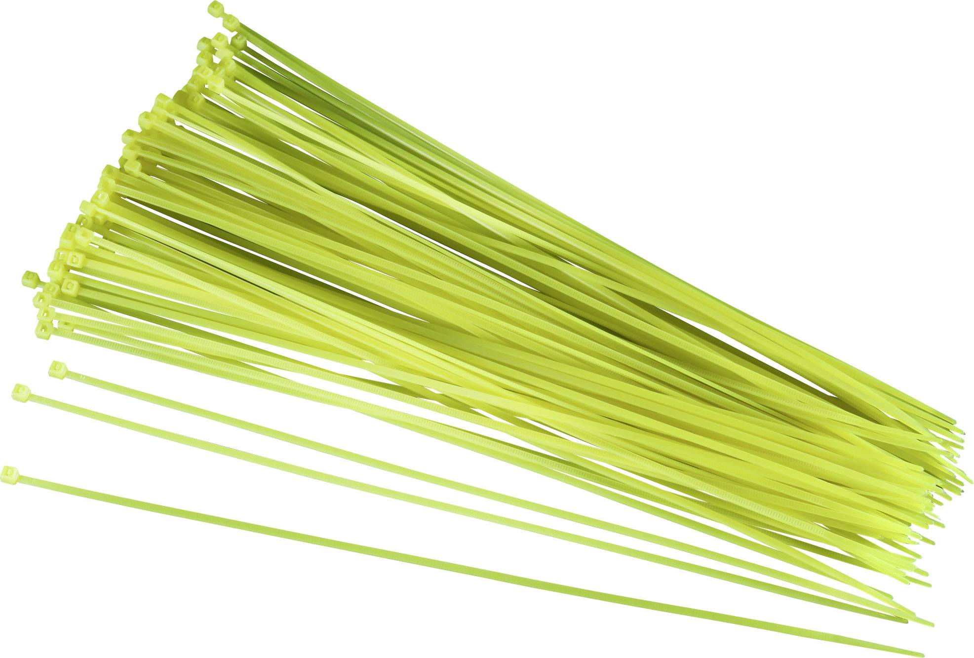 TRU COMPONENTS 93038c418 Cable tie 300 mm 2.80 mm Yellow Luminescent 100 pc(s)