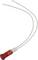 'Red LED display with two white cables, suitable for electronic applications.'