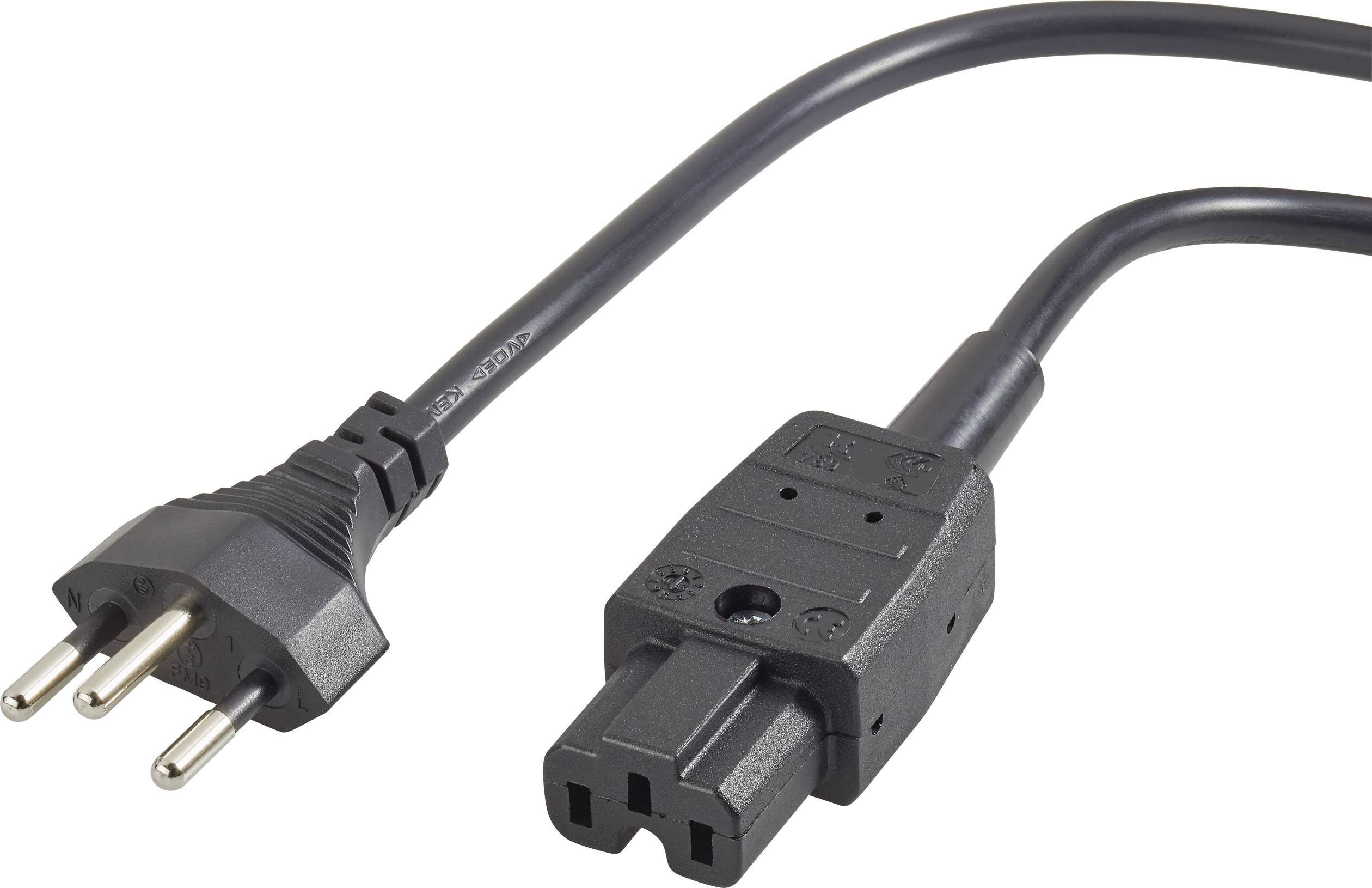 1008287 C15/C16 appliances Mains cable Black 2.00 m