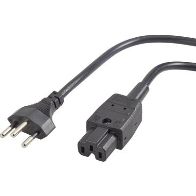 1008287 C15/C16 appliances Mains cable  Black 2.00 m 