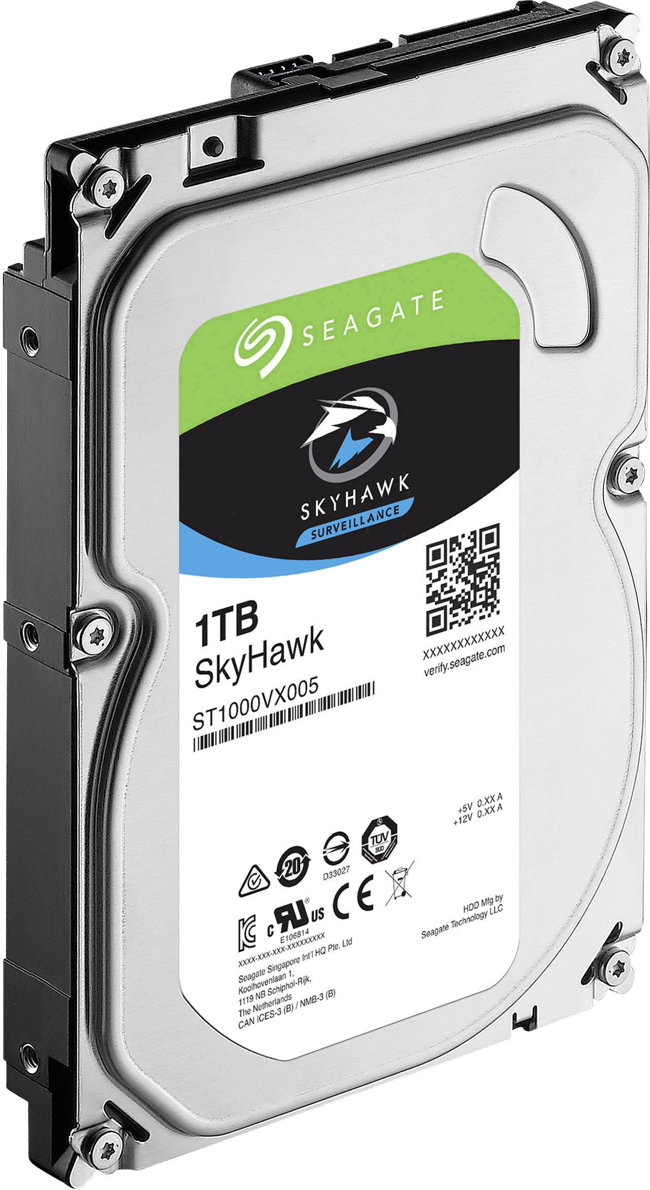 Seagate ST1000VX005 1TB SkyHawk 3.5" SATA3 Surveillance Hard Drive 