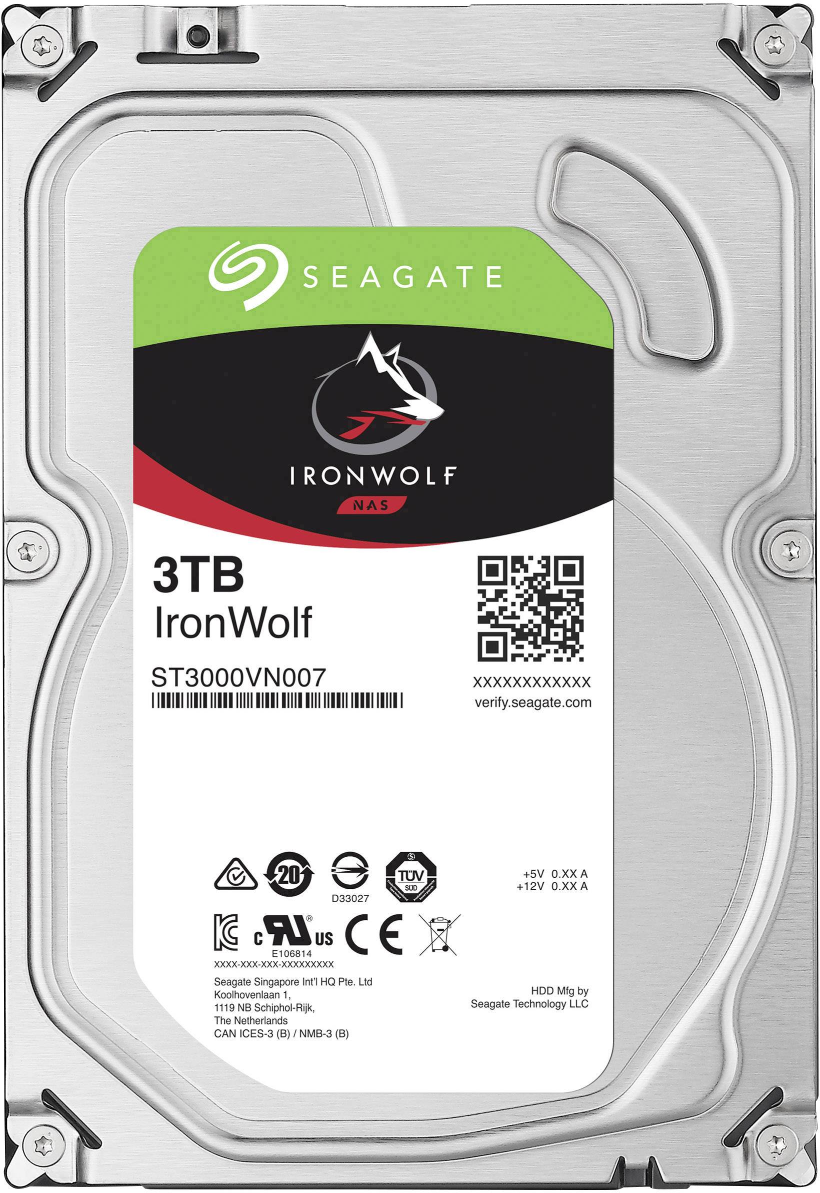 Seagate IronWolf™ 3 TB 3.5 (8.9 cm) internal HDD SATA III ST3000VN007 Bulk