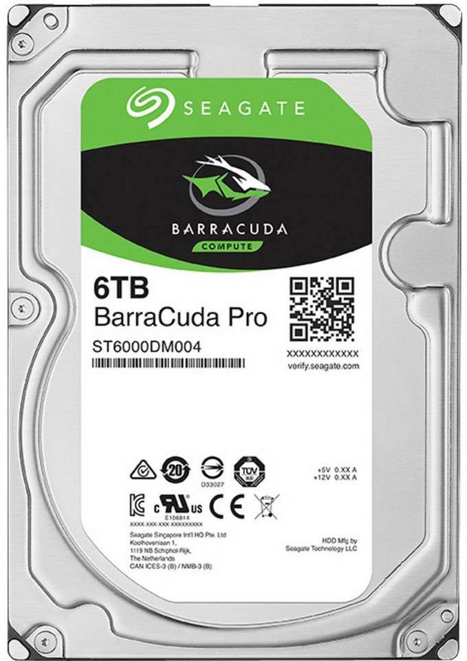 Seagate ST6000DM004 3.5 (8.9 cm) internal hard drive 6 TB BarraCuda® Pro Bulk SATA III