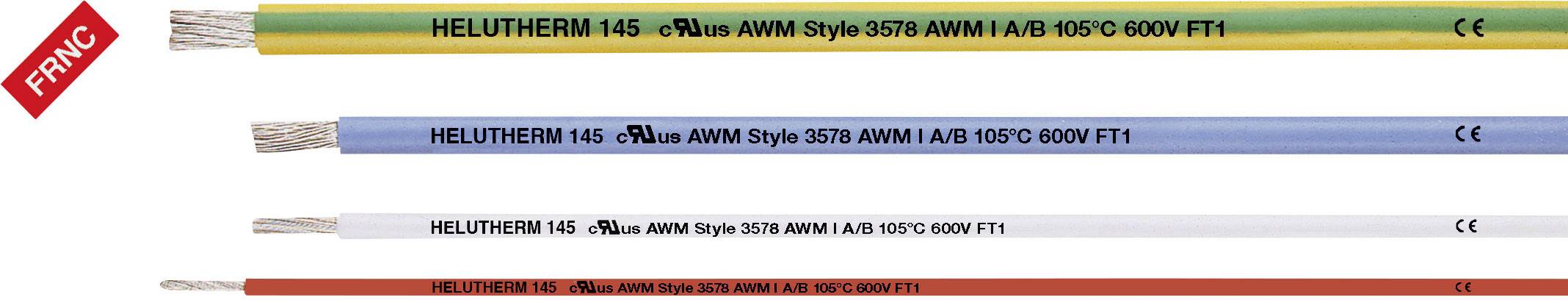 Helukabel 59574 Heat-resistant cable HELUTHERM 145 1 x 6 mm² Red Sold per metre