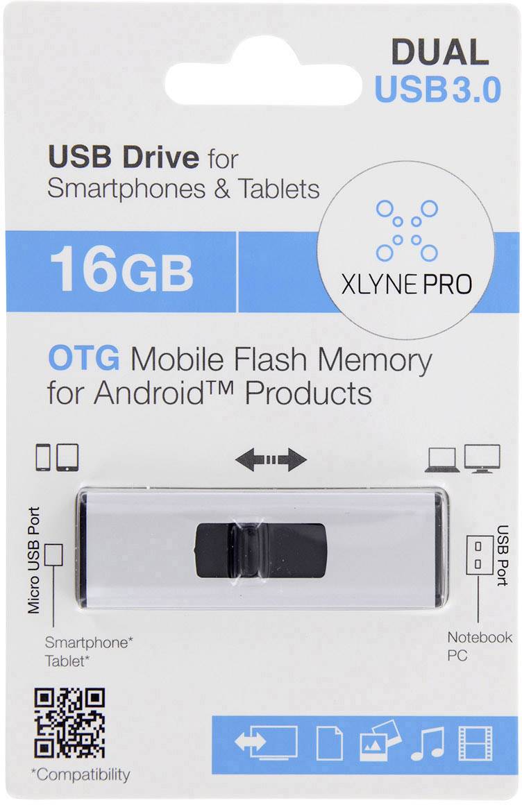 Xlyne "OTG" USB smartphone/tablet extra memory Silver 16 GB USB A (USB 3.2 1st gen), Micro USB B (USB 2.0)-5