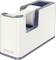 A white Leitz tape dispenser with integrated cutting mechanism.