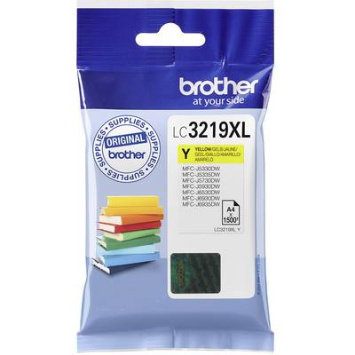 Packaging of a yellow ink cartridge LC3219XL by Brother, suitable for MFC-J5330DW, MFC-J5335DW, MFC-J5730DW, MFC-J5930DW, MFC-J6530DW, MFC-J6930DW.