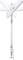 A white, adjustable ceiling light with a flexible arm and a dimmer, suitable for illuminating a workspace.