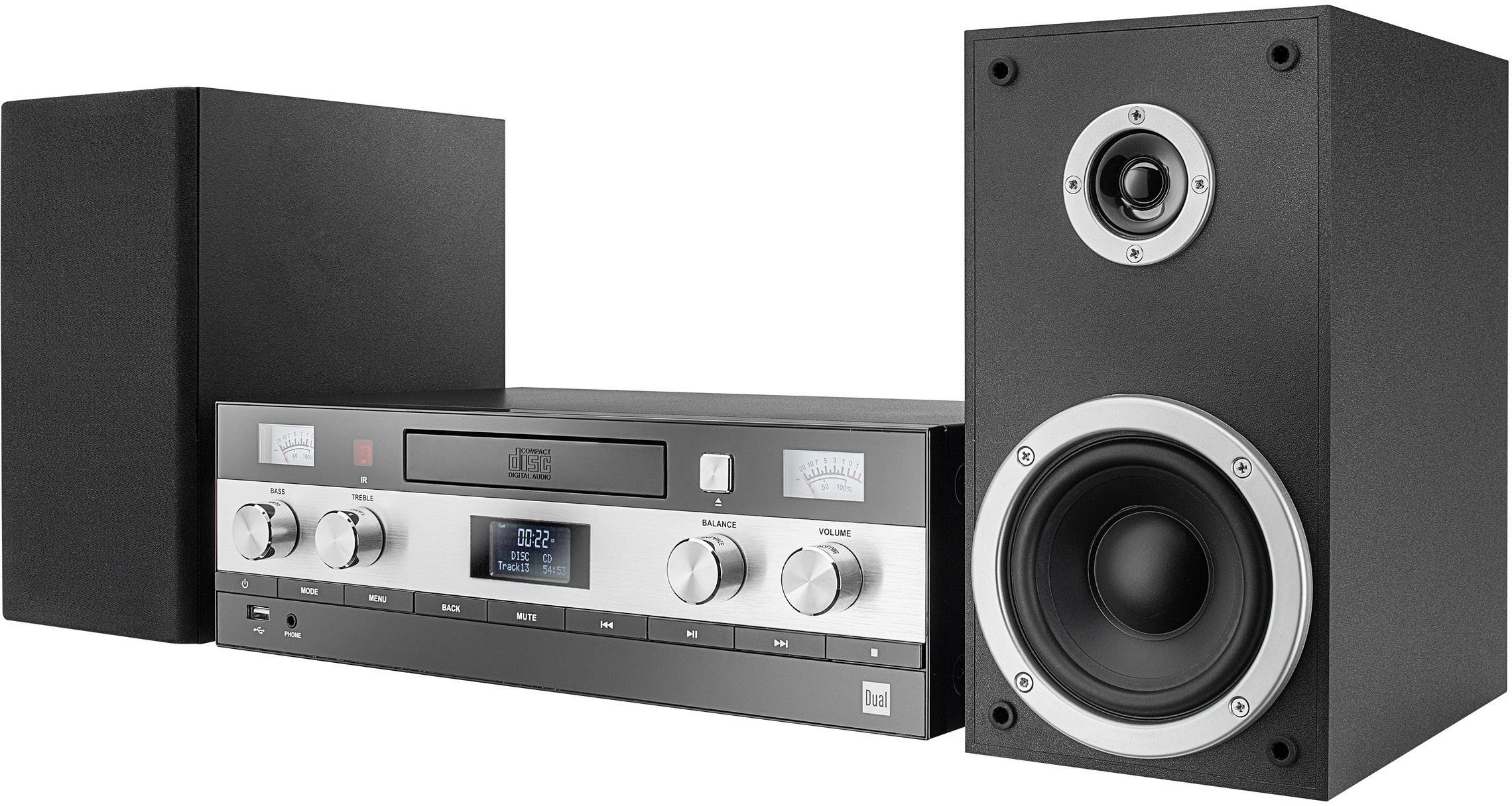 Dual DAB-MS 130 Audio system AUX, Bluetooth, CD, DAB+, FM, USB, 2 x 25 W Black