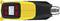 A yellow and black electrical device with a display and several red buttons, possibly a hot air blower.