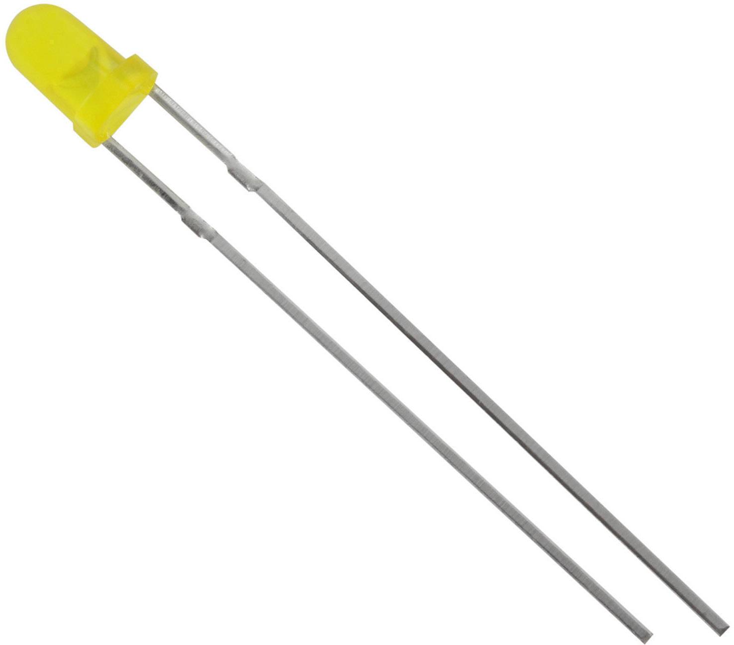 TRU COMPONENTS 1573698 LED wired Yellow Circular 3 mm 130 mcd 60 Γö¼Γûæ 20 mA 2.1 V