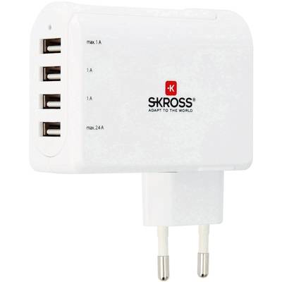 Skross Euro USB Charger - 4-Port USB charger   Max. output current 4800 mA No. of outputs: 4 x USB 