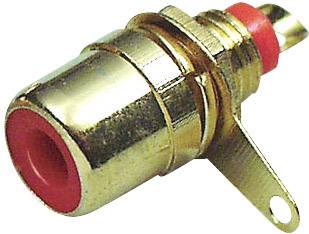 TRU COMPONENTS 1577826 RCA connector Socket, vertical vertical Number of pins: 2 Red 1 pc(s)
