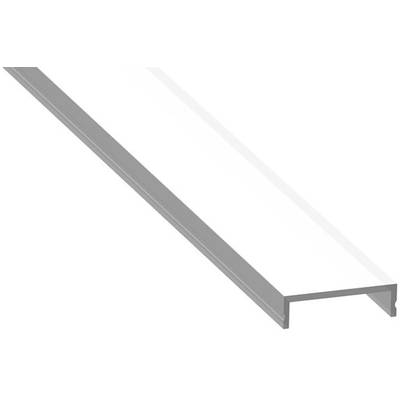 Metal L-shaped profile, silver-coloured, perspective view from an angled overhead position.