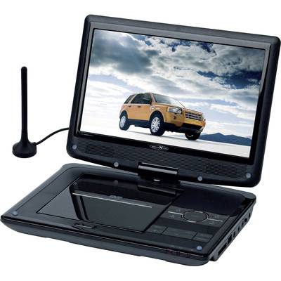 Reflexion DVD1017T2HD Portable TV + DVD 25.4 cm 10 inch EEC: A (A++ – E) Battery-powered, incl. 12V car power cable, incl. DVB antenna, built-in DVD player