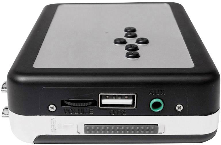 A portable music player with USB port, volume control and AUX socket. Control buttons are located on the top. Ideal for on the go.