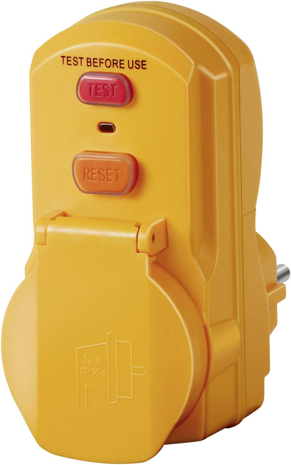 Brennenstuhl 1290660 RCCB in-line socket PRCD 230 V Yellow IP54