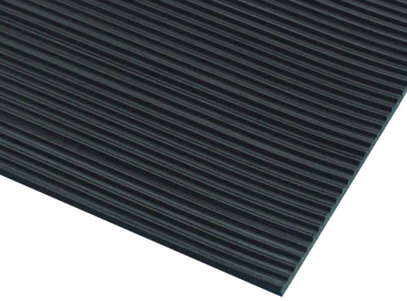 Dark green, ridged surface, photographed from an oblique angle; material could be plastic or rubber.