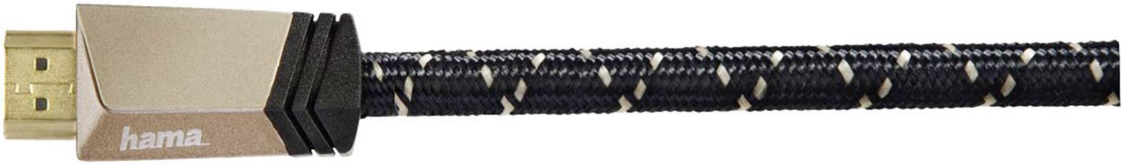 Hama HDMI Cable HDMI-A plug, HDMI-A plug 1.50 m Black 00122210 gold plated connectors, incl. ferrite core, Audio Return -1